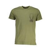 Cavalli Class Green Cotton T-Shirt -   -  Cavalli Class.